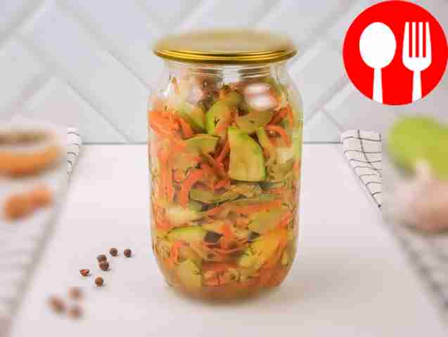 Салат из кабачков на зиму без стерилизации