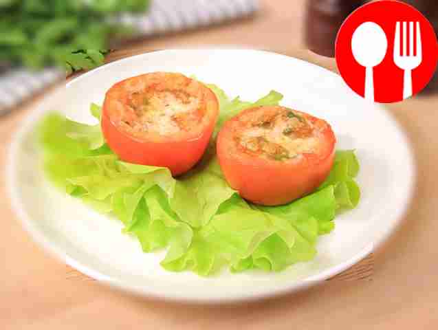 Помидоры, фаршированные луком и чесноком