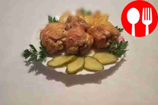 Аппетитный сыр с куриными ножками