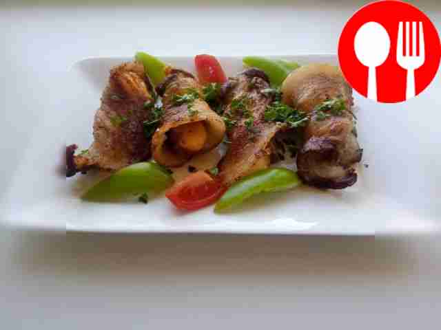 Ароматный сыр с беконом