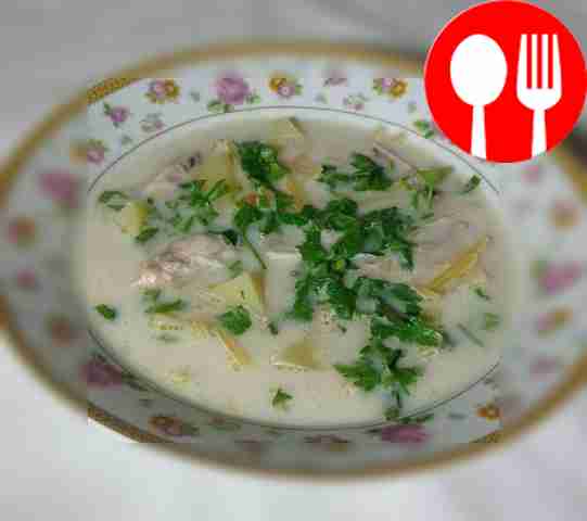 Домашний сливочный суп с курицей
