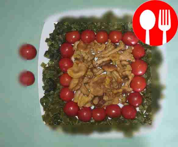 Салат с лисичкам