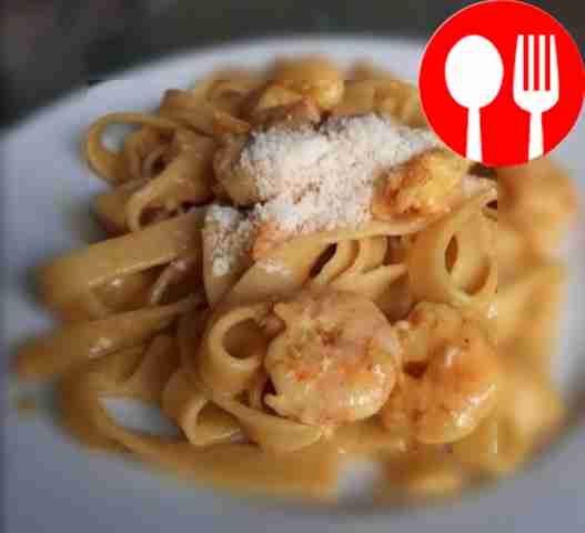 Паста с креветками в специях