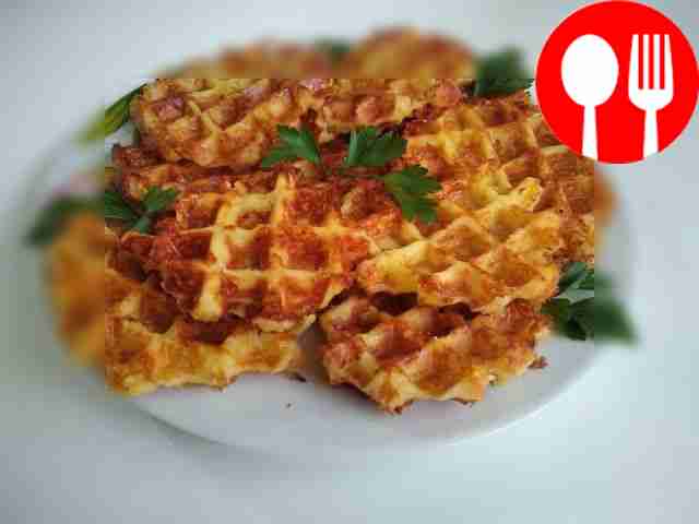 Сырные вафли с творогом