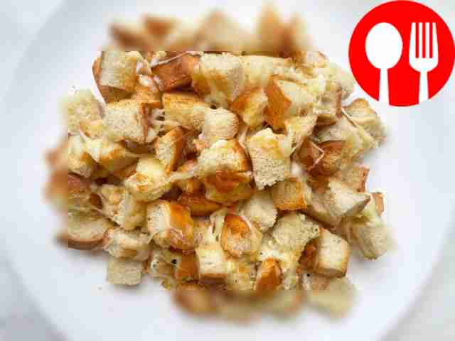 Хрустящие сырные гренки