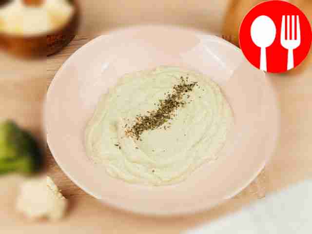 Пюре из цветной капусты и брокколи на сливках