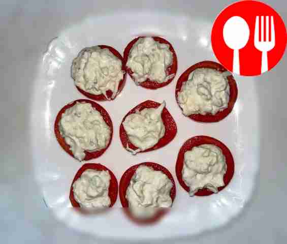 Быстрые помидоры с сыром и чесноком