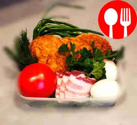 Румяные котлеты в вафельных коржах