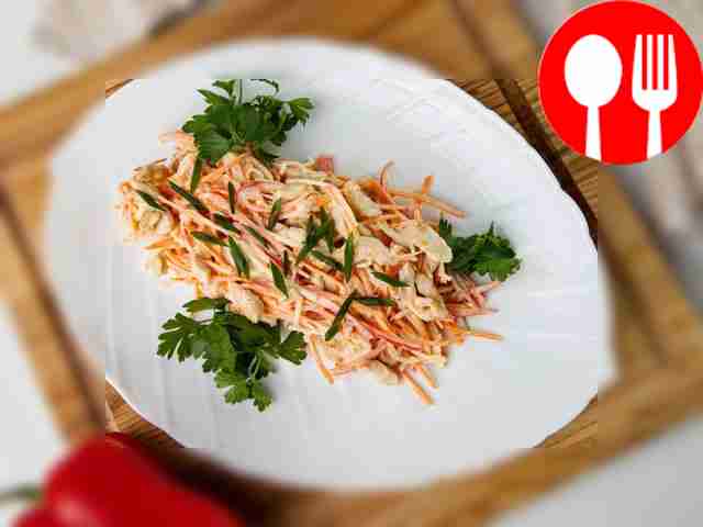 Салат из редьки с мясом