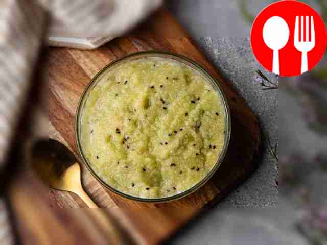 Пюре из киви с виноградом