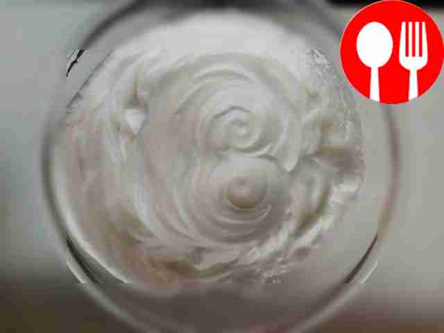 Разделите желтки от белков и взбейте белки до...