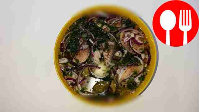 Скумбрия с семенами укропа