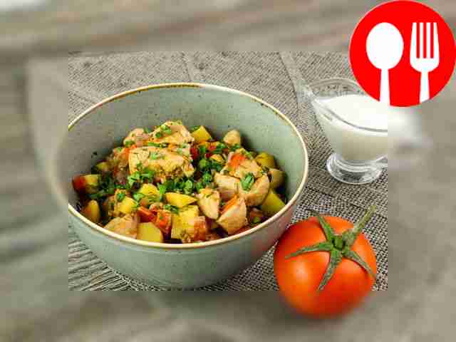 Жаркое из курицы с овощами