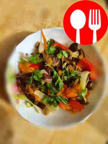 Диетическая сальса с баклажанами