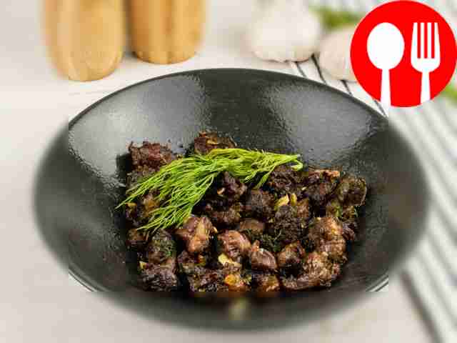 Желудки куриные с чесноком