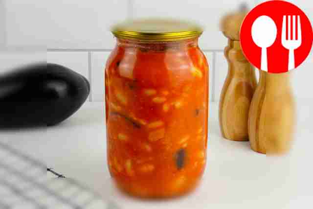 Баклажан с фасолью на зиму