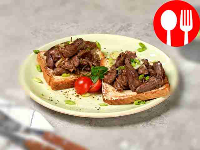 Тост с сердечками индейки