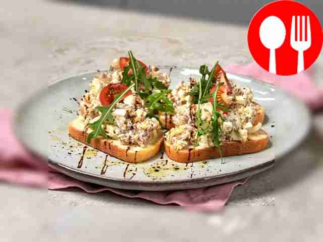 Тост с куриными желудками