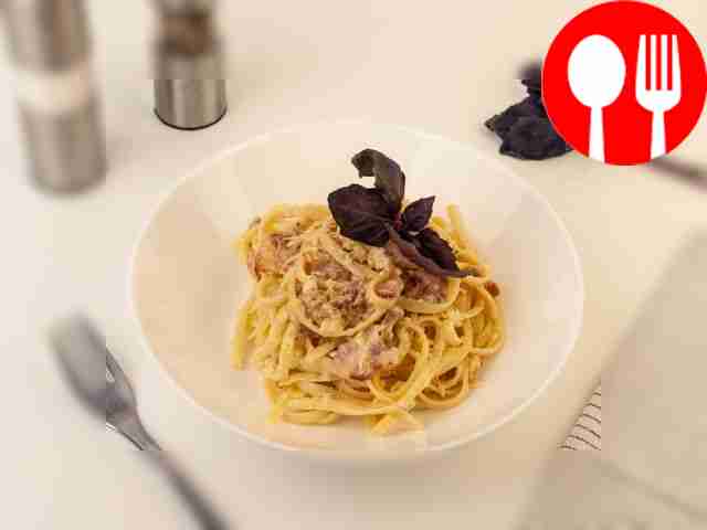 Карбонара с яйцом