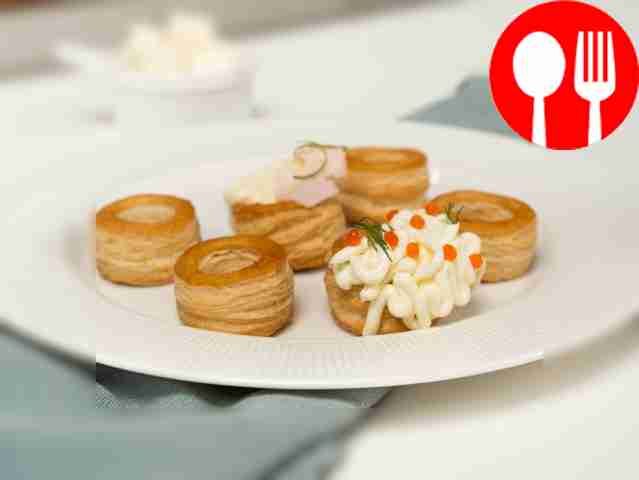 Волованы из слоеного дрожжевого теста