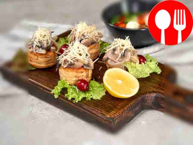 Волованы с грибами