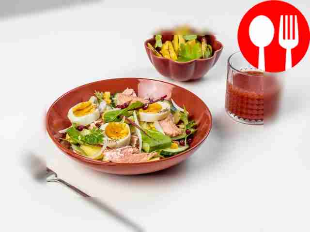 Рыбный салат из отварной рыбы