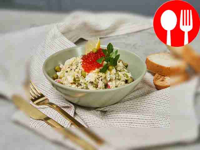 Рыбный салат из отварного филе