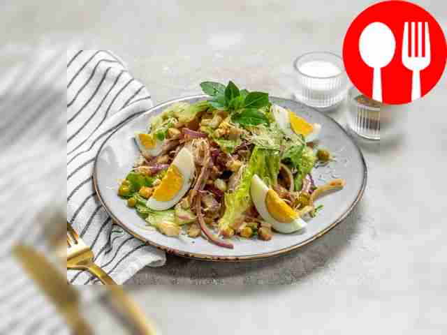 Рыбный салат с растительным маслом