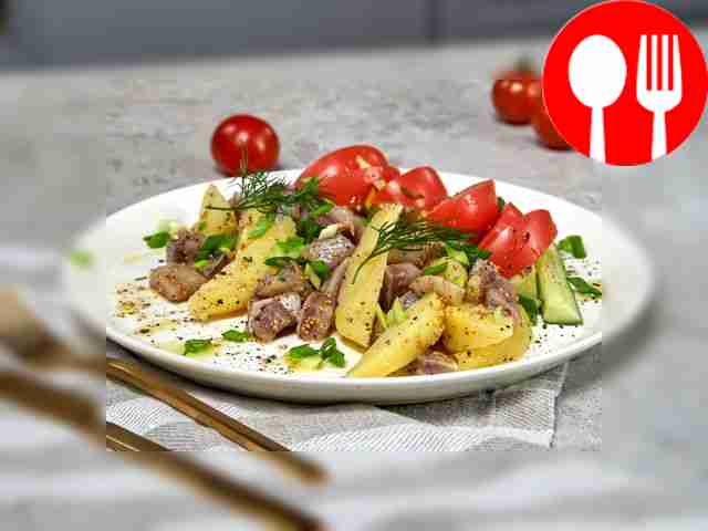 Картофельно-рыбный салат