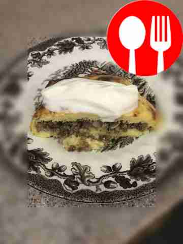 Сытный картофельный рулет с говядиной