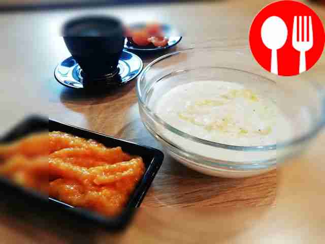 Манная каша с цитрусовым джемом