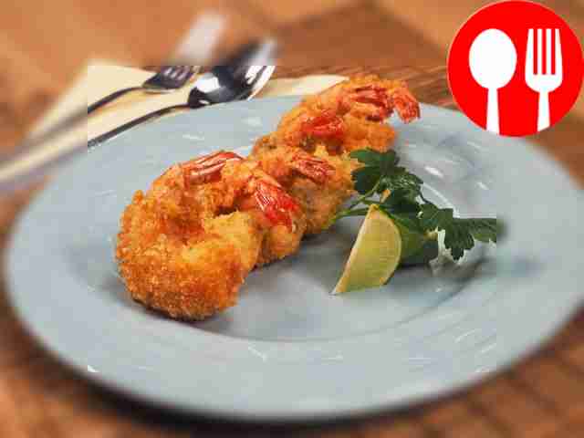 Креветки в сухарях