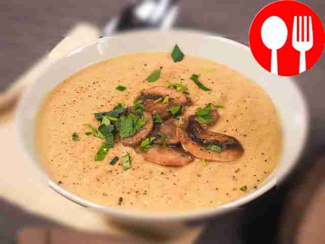 Суп-пюре из шампиньонов с картошкой
