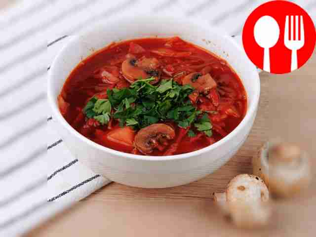 Борщ с грибами