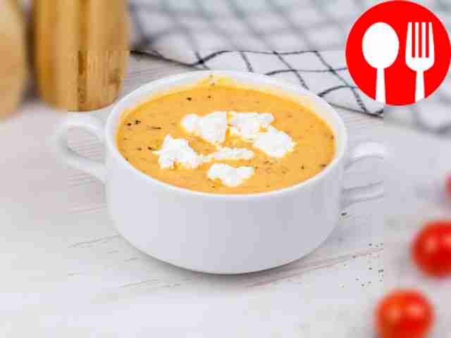 Томатный суп-пюре с сыром фета