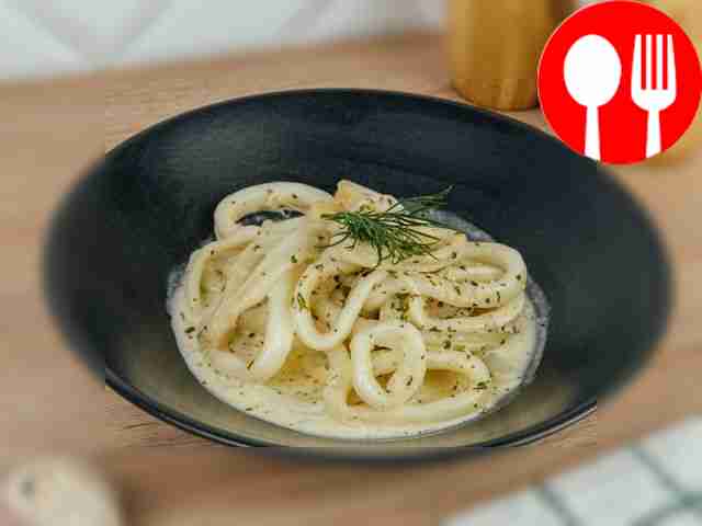 Кальмары в чесночном соусе