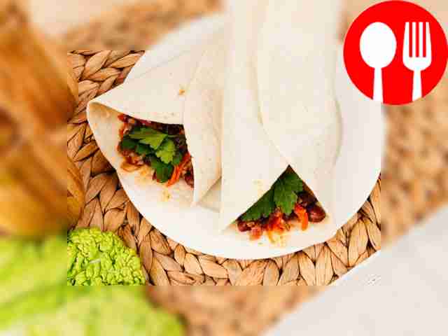 Вегетарианское буррито с красной фасолью