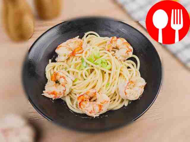 Спагетти с креветками