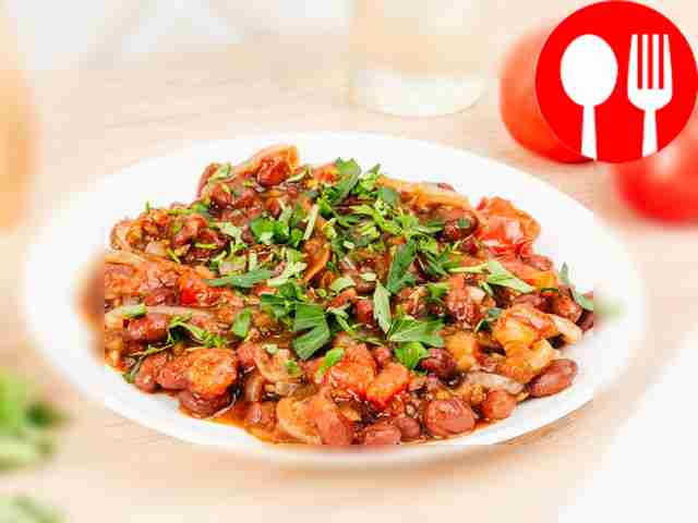 Лобио из консервированной фасоли