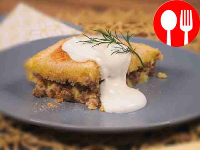 Детская картофельная запеканка с говядиной