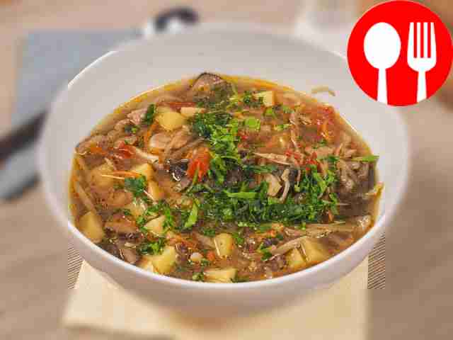 Щи с сушеными грибами