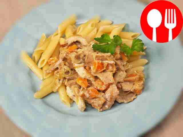 Курица с консервированными шампиньонами