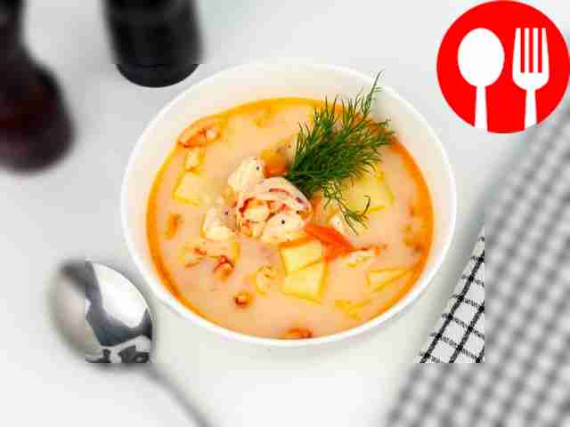 Сырный суп с креветками