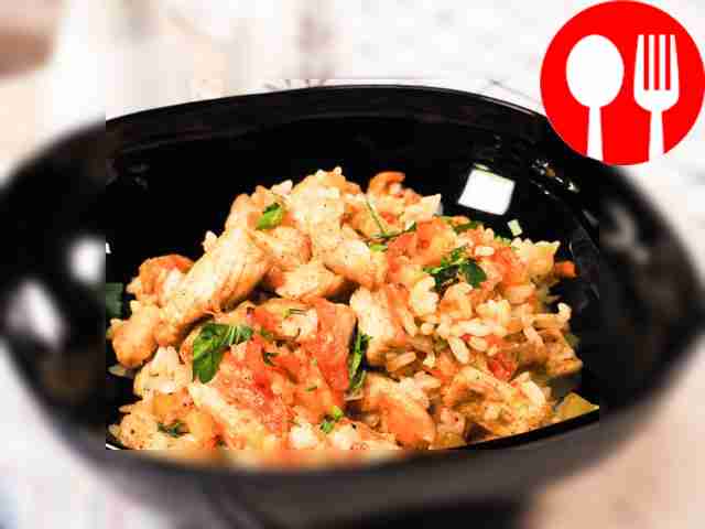 Индейка с рисом и овощами