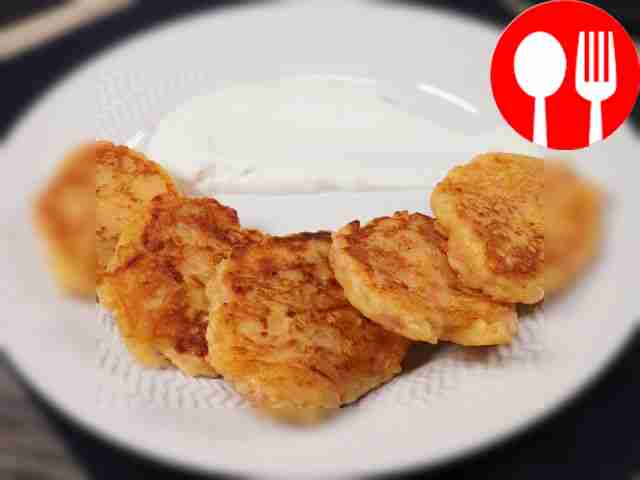 Оладушки с колбасой