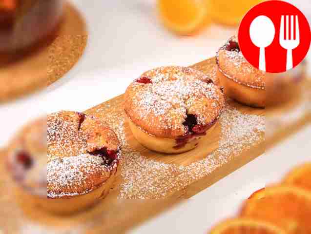 Сырные кексы с ягодами