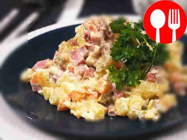 Салат «Зимний» с колбасой