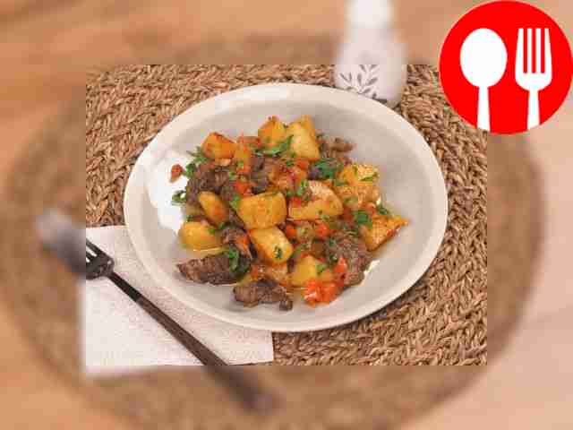 Телятина, тушенная с картошкой