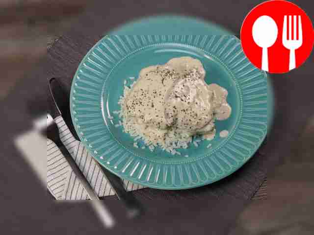 Телятина в сливочном соусе