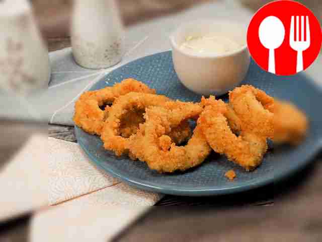 Кольца кальмара в кляре